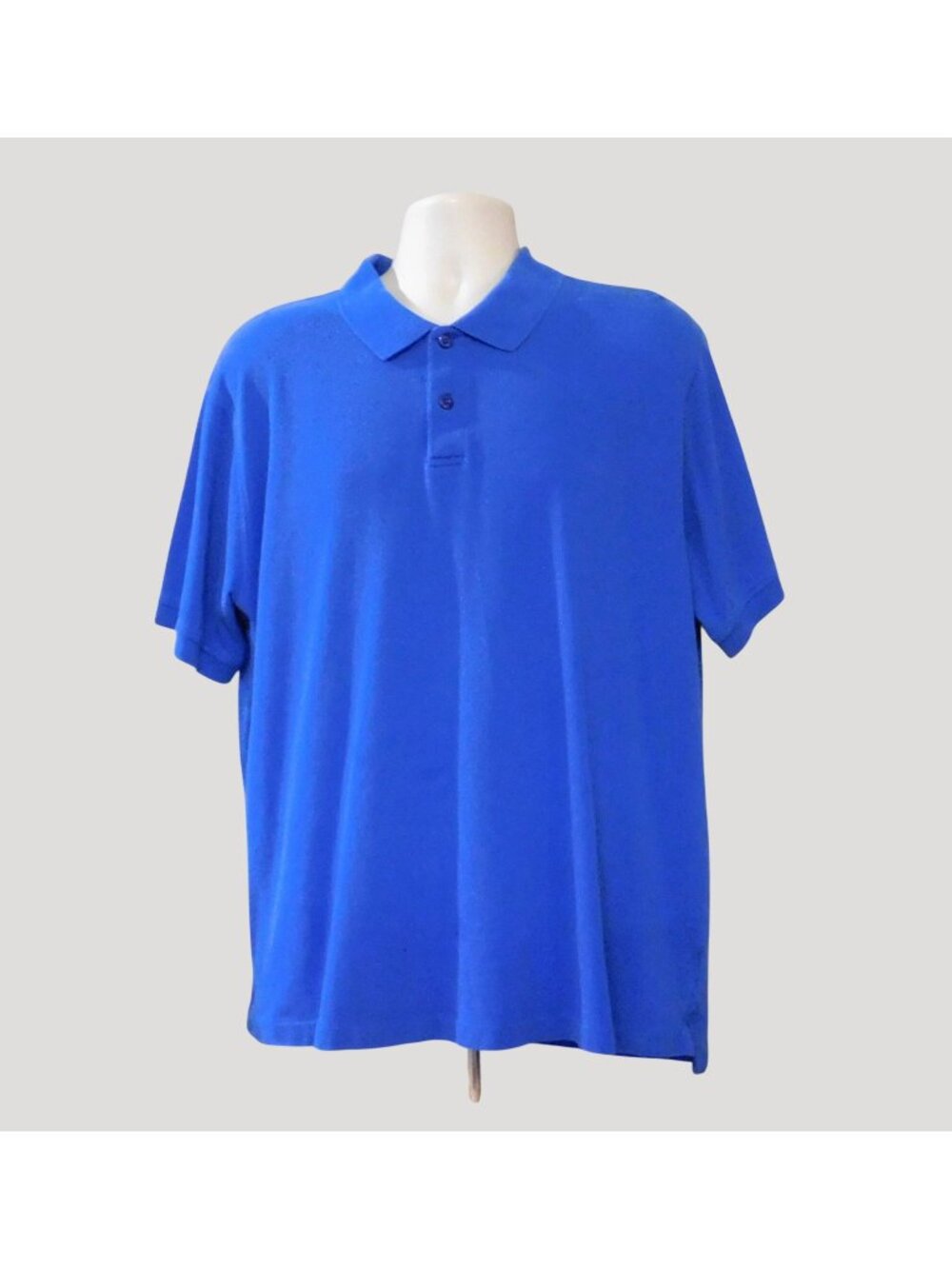 L.L. Bean Mens Polo Shirt XL Blue Short Sleeve 100% Cotton Lightweight Casual